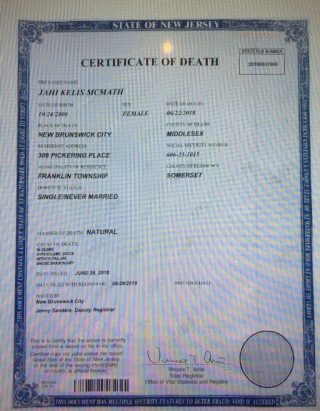 Death Certificate online